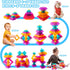 30-Piece Set 3-6 Building Blocks for Kids - STEM Preschool Learning Activities Ages Years Old, Light Table Compatible