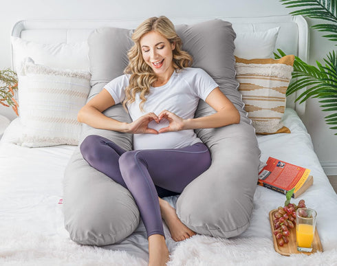 Meiz Pregnancy Pillow, Cooling Silky Pregnancy Pillows for Sleeping, Maternity Body Pillow for Pregnant Woman