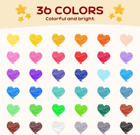 36 2-4, 1-3, 4-8, YPLUS Peanut Crayons for Kids, Colors Washable Toddler Crayon, Non-Toxic Baby Crayons for ages