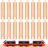 Liliful Pack of 16 Wooden Train Track Expansion Male-Male Female-Female Train Track