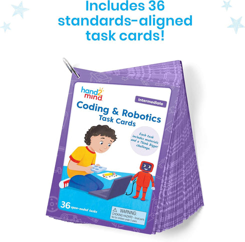 hand2mind 8-12, Programming Coding & Robotics Intermediate Task Cards, Coding for Kids Computer & Technology Toys