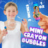 (Pack 24) 1 Oz Summer Mini Crayon Bubbles for Kids - of Bulk Fl Bottles w/Wands - Crayon Shape Bubbles in Bright Colors