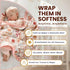 100% 7 Cotton Muslin Baby Blanket - Large Reversible Receiving Blankets for Baby Girls, Soft & Lightweight, Perfect