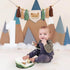 1st One Happy Camper High Chair Banner - Happy Camper Birthday Party Decoration Supplies Garlands, Adventure Camping