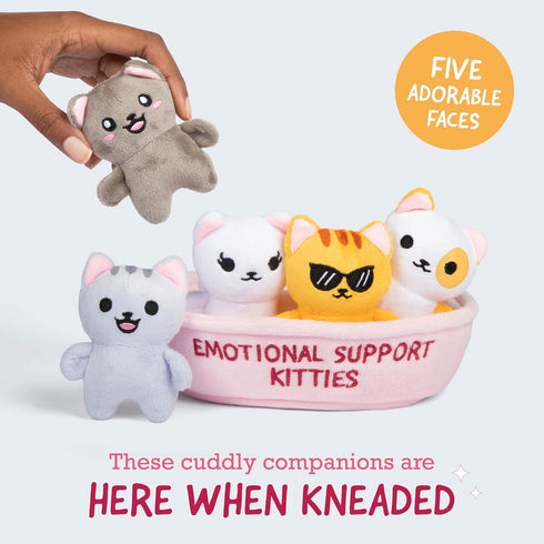 5 WHAT DO YOU MEME? Emotional Support Kitties by Relatable, Cuddly Stuffed Animals and Toys, Squishy Toys and Plushies