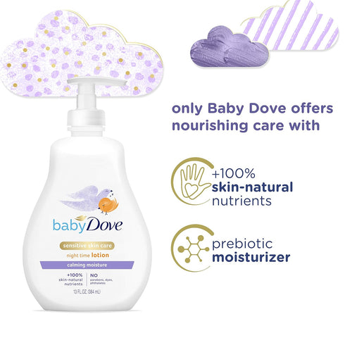 13 oz Baby Dove Sensitive Skin Care Baby Lotion For a Soothing Scented Lotion Calming Moisture Hypoallergenic