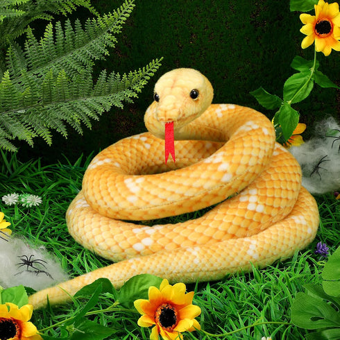 Giant 80 Inch Boa Constrictor Stuffed Animal Snake - Realistic Plush Toy for Kids Birthday Party
