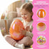 PNIOTAIN 6 6 Inch (Shimmer) Pcs Large Easter Eggs Fillable, Colorful Jumbo Plastic Empty Egg Stand Upright for Easter