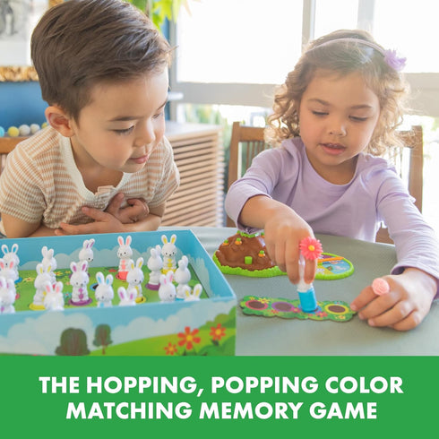 Educational Insights Pop Pop Bunny Hop, Memory & Color Matching Game for 2-4 Players, Gift for Ages 3+