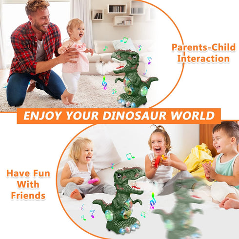 Dinosaur Toys for 1-2 Year Old Boy - Roar Music and Lights Toddler Toys, Electric Dinosaur Toys for Kids 1-3