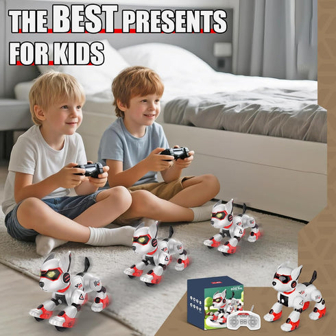 Programming 3-5 5-8 BYTEWAR Realistic Robot Toy Puppy, Intelligent Robot Dog, Remote Control and Interactive Gesture