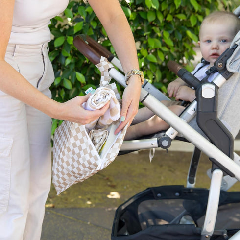 Bumkins Waterproof Wet Dry Bag for Baby, Travel, Swim Suit, Cloth Diapers, Zip Reusable Packing Pouch