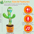 Dancing Talking Cactus Toy, Toddler Gift, Singing & Mimicking Cactus Toy, Rechargeable Baby Toy
