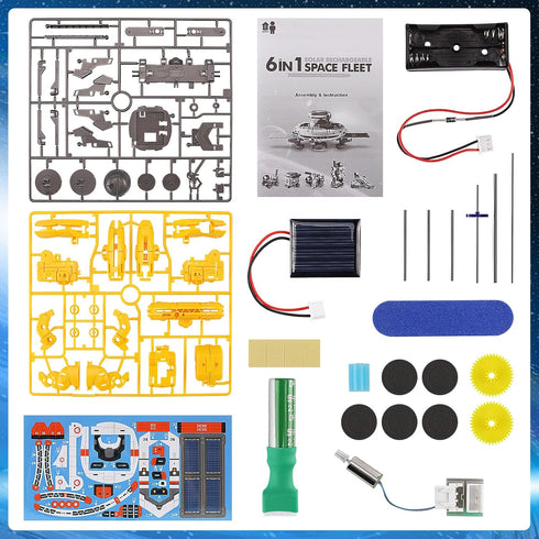 STEM Projects for Kids Ages 8-12 Solar Robot Kit 6-in-1 Space Toys for 10-Year-Old Gift