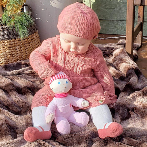 HABA Doll Snug Up Luisa, 8" My First Baby Doll, Machine Washable & Safe for Birth & Up