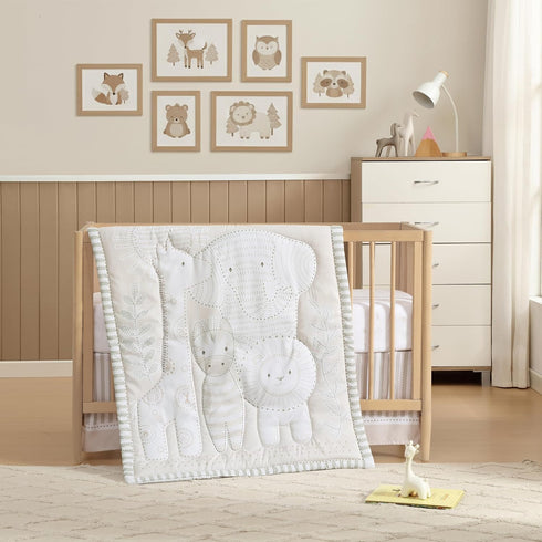 The Homistry The Hmistry 3-Piece Crib Bedding Set for Boys & Girls - Reversible
