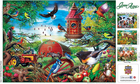 Masterpieces 300 Piece EZ Grip Jigsaw Puzzle - Farmland Frolic - 18"x24"