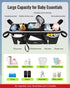 GT2 YOREPEK Heavy Duty Double Stroller Organizer for Bob Duallie, Baby Jogger City Mini and Jeep,Stroller Caddy
