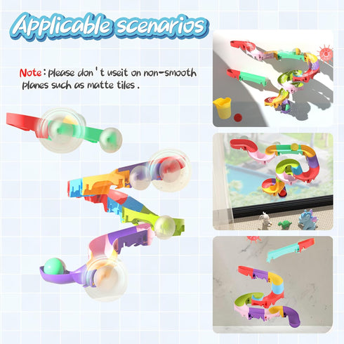 taseyok Toddler Bath Toys, Baby Bathtub Toys with Elephant Shower Sprays and Slide Track, Fishing Floating Animals