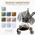 MOZAH Baby Car Seat Cover in Belgian Grey, 100% Organic Muslin, Soft and Breathable Infant Car Seat Essentials