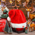 2 Janmercy Pcs Singing and Dancing Christmas Hat Electric Swing Moving Santa Cap Plush Red Musical Funny Xmas Toy Hat