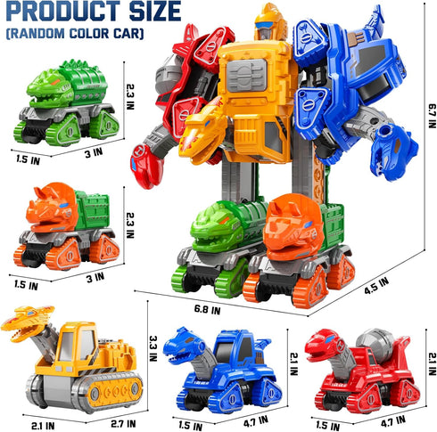 Novaluki Set 6 1 3-5, 3 4 5 6 7 8 Transforming Robot Toys Construction Trucks, Dinosaur Vehicles in Transform Robot