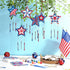 Sheroll 30 Pack 4th of July Wind Chime Kit for Kids, DIY Craft for Patriotic Star Wooden Decorations
