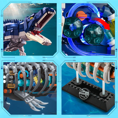 ONITUOFO Set,Dinosaur 8-12(1026PCS) Mechanical Dinosaur Building World Building Block,Jurassic Ocean Animal Collection