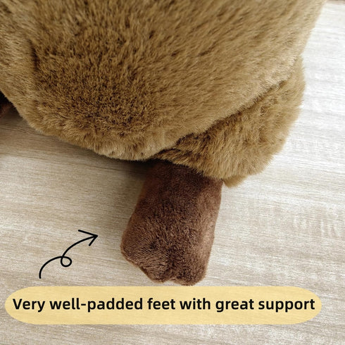 FRANKIEZHOU Realistic 11.8" Brown Quokka Plush Toy Soft Kawaii Stuffed Animal for Kids