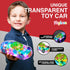 Light-Up Transparent Car Toy for Kids - Bump and Go with Colorful Gears, Music & LED Effects, Great Gift