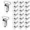 25 PCS 1" Suspender Clips Metal Pacifier Clip Holder for Pacifiers DIY