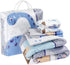 Set 3 Set, La Premura Baby Crib Bedding for Boys Dinosaur Piece Standard Size Nursery Crib Comforter Grey/Blue - Unisex