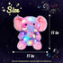 11'' Hopearl Colorful LED Musical Stuffed Elephant Light up Singing Plush Elephish Adjustable Volume Lullaby Animated
