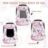 2 Floral Baby Carseat Cover Girls, Pea Pod Infant Car Seat Covers Canopy for Newborn with Layers Windows of Breathable