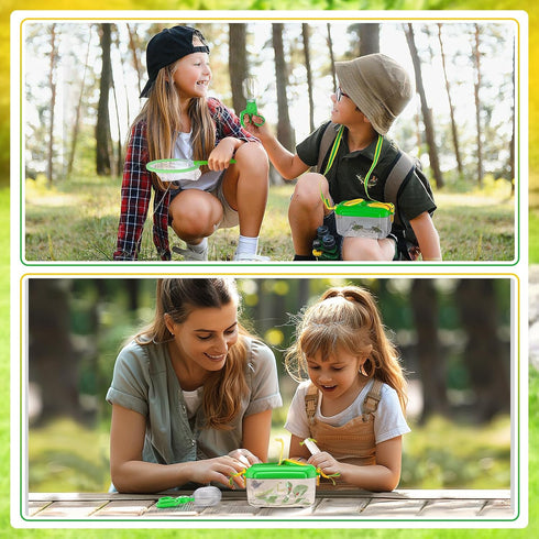 Kids Bug Habitat Outdoor Explorer Kit, 4Pcs, Green, for Ages 3-8
