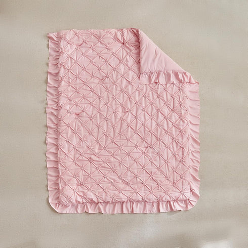 Set Girls,4 Set,Ultra Set DuShow Princess Toddler Bedding for Pieces Ruffles Toddler Bed Soft Kids Pink Sheet Includes