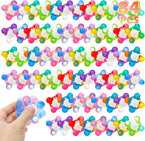 ASPULU 84 PCS Pop Fidget Spinners - Colorful Party Favors for Kids -