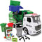 Crazy Truck 1:16 Scale Recycling Garbage Truck Toy with Lights & Sounds,