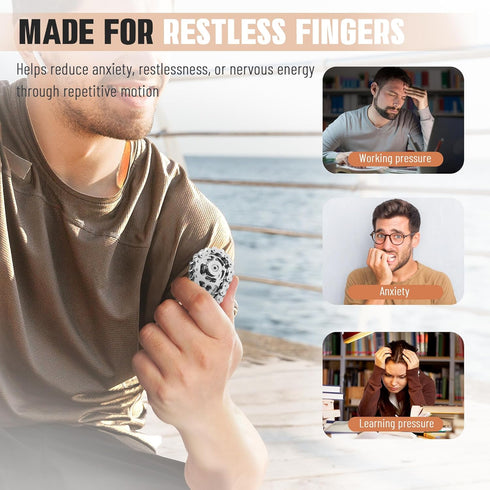 Fidget Spinner Toy for Adults Metal Figette Bike Chain for Adult Men Pain Stim ADHD Teen Cool Gadgets Quiet Desk