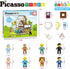 PicassoTiles Magnet Tile Building Block Family Homestead Doll House Playset, 8 Character Action Figures, STEM Kit