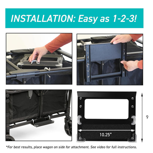 W4 Tributary Brands- Step Attachment Compatible with Wonderfold Wagon - Newly Improved Side Step Design for Wonderfold
