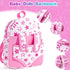 BDDOLL 12" Backpack, 3 Baby Doll in Gift Box with Pink Cloths, Feeding Bottle and Pacifier, First Baby Dolls