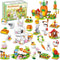 TWERF 24 Packs Easter Egg Fillers-24 in 1 Easter Bunny Carrot House Building