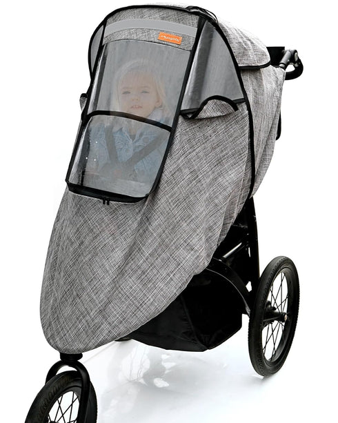 Youpinby Stroller Rain Cover,Universal Stroller Accessory,Waterproof,Windproof Protection,Protect from Dust Snow,Baby Travel Weather Shield(Grey)