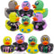 6-Pack Halloween Zombie Rubber Duck Toy Duckies for Kids, Bath, Birthday Baby