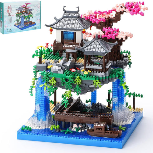 CAXIMSY Cherry Blossom Bonsai Tree House Building Block Sets 3320PCS Chinese Architecture of
