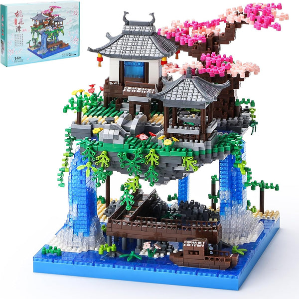 CAXIMSY Cherry Blossom Bonsai Tree House Building Block Sets 3320PCS Chinese Architecture of