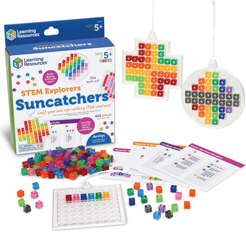 Learning Resources STEM Explorers Suncatchers Art Kit, Arts and Crafts for Kids Ages 5+, STEM Toys for Kids