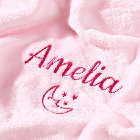 XJoyBloush -36" 36" Personalized Baby Blanket with Embroidered Name,Custom Baby Receiving Blankets Soft Fleece Toddler