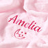 XJoyBloush -36" 36" Personalized Baby Blanket with Embroidered Name,Custom Baby Receiving Blankets Soft Fleece Toddler